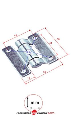 Kleines Booklet-Scharnier aus Edelstahl