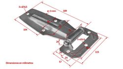 Flachscharnier 240 rostfrei