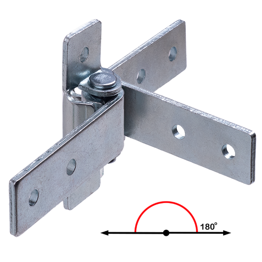 Non-removable rectangular hinge 100