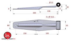 Rear hinge 330