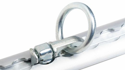 Doppelbeschlag mit Ring für Tragschiene aus Aluminium für die Luftfahrt
