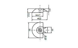 Terminale portacarico semitondo in plastica in alluminio aeronautico