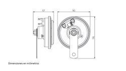 Buzina de prato 24V Leb de som agudo 114 dB