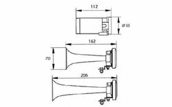 Buzina de trompete de ar com compressor de 12V ou 24 Leb