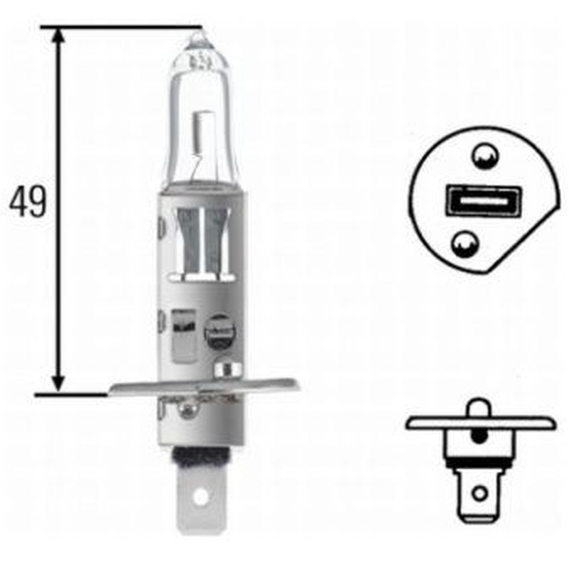 Birne H1 12V Beleuchtung Halogenscheinwerfer 55w Fassung P14,5s —  Recambiosdelcamion