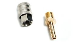 Safety tire inflation nozzle 2 tabs