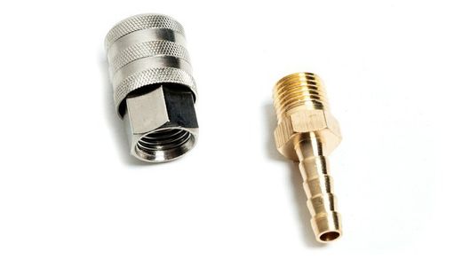 Safety tire inflation nozzle 2 tabs