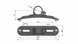Adjustable plastic flange for tube Ø 54 fender support