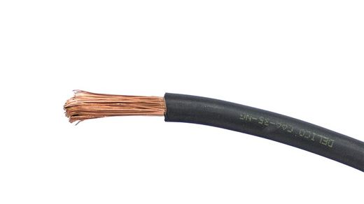 Seção do cabo de partida de 25 mm² Ø 5 mm de cobertura de cobre cor preta cortada em metros