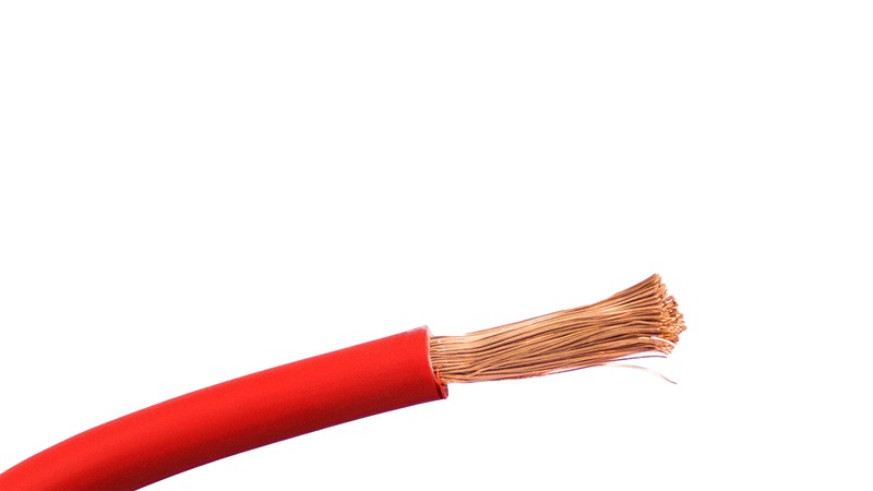 Câble de démarrage section 25 mm² Ø 5 mm de gaine cuivre couleur rouge  coupé au mètre — Recambiosdelcamion