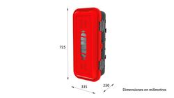Caja plástico bicolor para 1 extintor de 6 o 9 kg Bawer