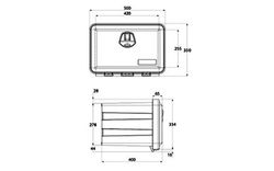 Plastic box 500 Daken Just 81102