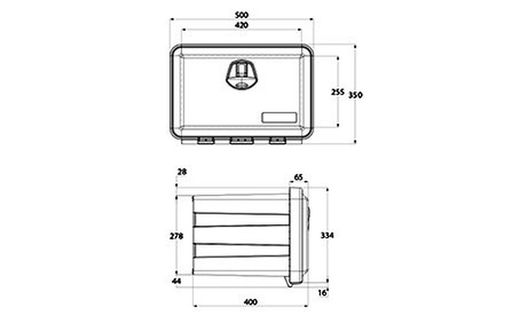 Plastic box 500 Daken Just 81102