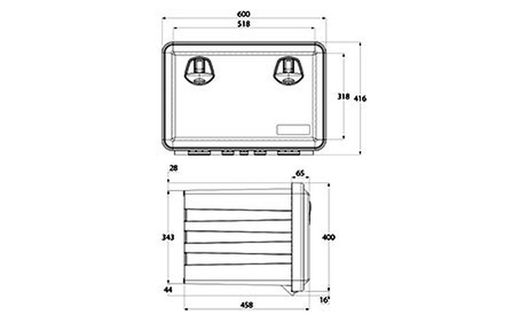Plastic box 600 Daken Just 81104