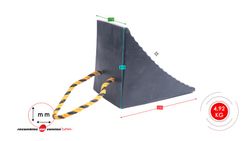 Truck wheel rubber chock