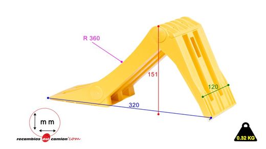 Calço de roda dobrável PP R36 vans