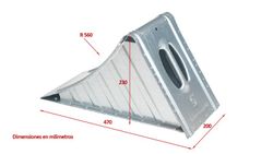 Metal wheel chock R56 without metal support DIN 76051-11/92