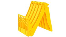 Folding plastic wheel chock Origamy approved DIN76051-53
