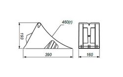 Plastic wheel chock R46 approved DIN 76051