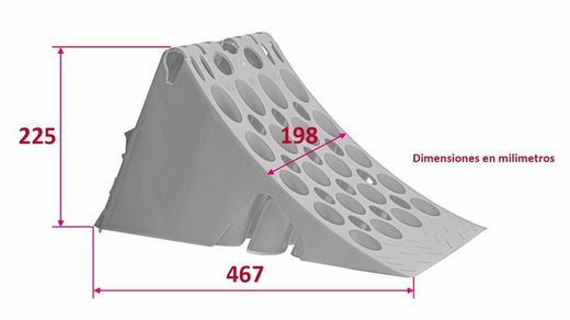 Plastic wheel chock R55 approved DIN 76051-E53Z