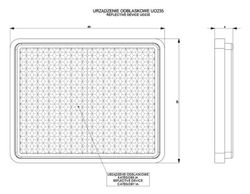 Dekorativer rechteckiger bernsteinfarbener selbstklebender katadioptrischer