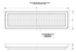 Dekorativer selbstklebender rechteckiger roter katadioptrischer