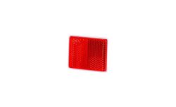 Catadioptrico adhesivo rectangular rojo decorativo