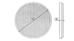Zugelassener selbstklebender weißer Rundreflektor 79 (1 Stück)