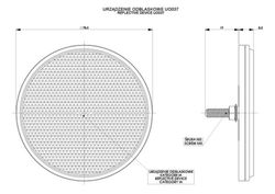 79 mm weißer runder Reflektor (1 Einheit). Schraubbefestigung