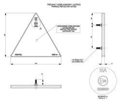 Refletor triangular vermelho para trailer