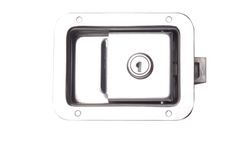 Shiny stainless steel lock with key 120 x 90 mm for drawer