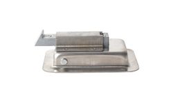 Shiny stainless steel lock with key 120 x 90 mm for drawer