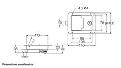 Zinc plated lock with key 140 x 108 mm drawer