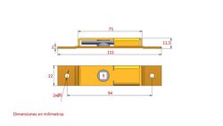 Steel square lock for drawer