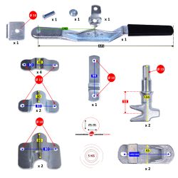 Fermeture à pêne dormant réversible de type conteneur de 27 pouces