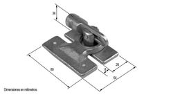 Fecho de forjamento alemão pequeno 80