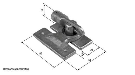 Fecho de forjamento alemão pequeno 80