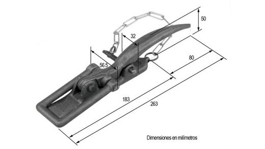 Serrure de forge catalane avec assurance 263