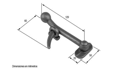 Fecho de forjamento de pico pequeno 129 lado esquerdo