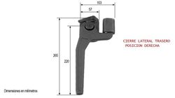 Fermoir forgé côté droit avec sécurité 265