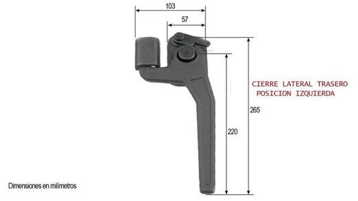 Fermoir forgé côté gauche avec sécurité 265