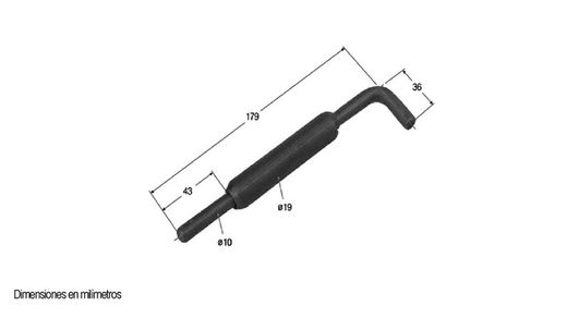 Fermoir bovin noir Ø 10 mm