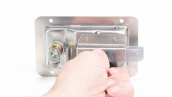Recessed stainless lock with key with internal opening