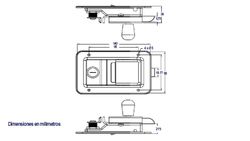 Recessed stainless lock with key with internal opening