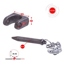 Simple metal closure U bolt 14mm