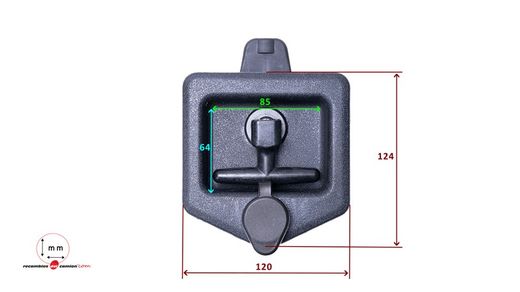 Plastic lock with key for drawer