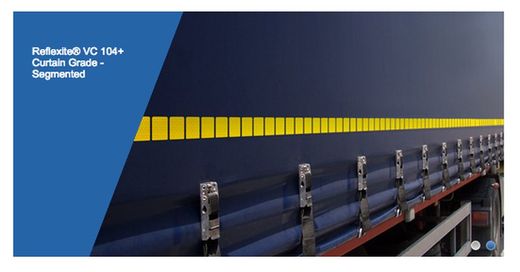 Bande réfléchissante sur les surfaces en toile ECE 104