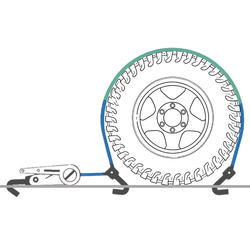 Cintura di ancoraggio per bisarca con antiscivolo per furgoni 4x4 EN 1295-2