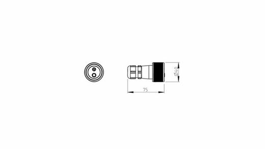 Plug for base 2 poles DIN 14690
