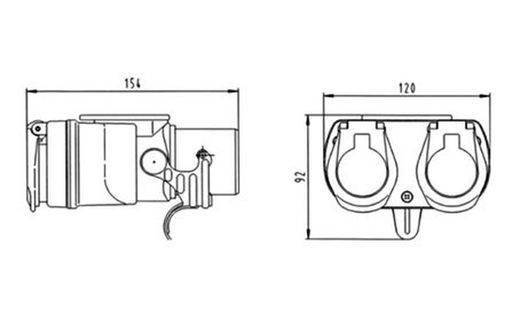 Connettore adattatore a 15 poli per tipo N e tipo S 24V
